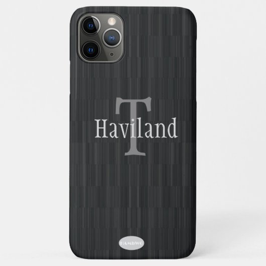 HAMbWGチャコールグレー勾配モノグラム Case-Mate iPhoneケース (裏面)