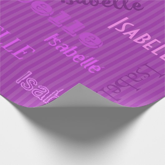 HAMbWGネームプラムパープルストライプ ラッピングペーパー (角)