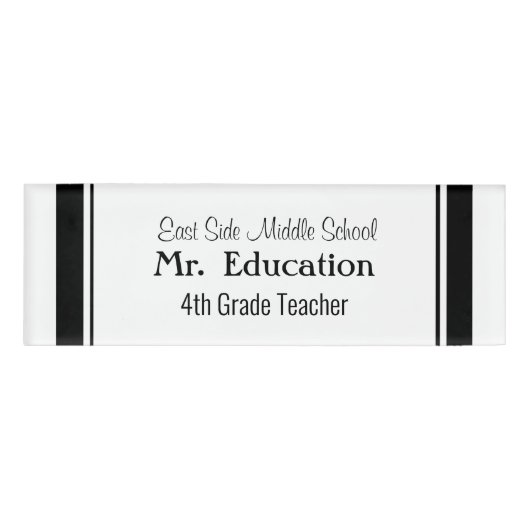 HAMbWGブラック磁縁ど気 名札 (正面)