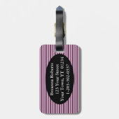 HAMbWGラゲッジタグ付き/レザーストラップ – ネオンピンク ラゲッジタグ (裏面縦)