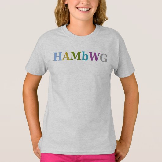 HAMbWGロゴ – 9色 – 女子サッカーシャツ Tシャツ (正面)