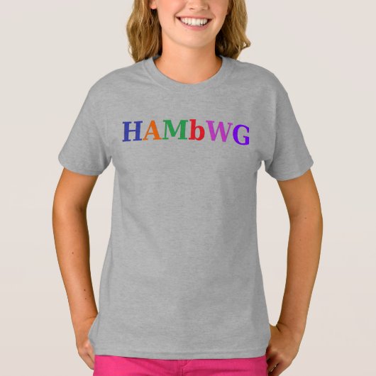 HAMbWGロゴ – 9色 – 女子サッカーシャツ Tシャツ (正面)