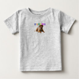 HAMbWG男の赤ちゃんロゴw Mugsy ベビーTシャツ