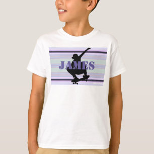 HAMbWG – ウルトラバイオレットパープルスケートボーダー Tシャツ