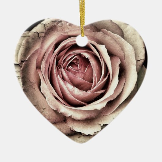 HAMbWG -オーナメント-ヴィンテージバラ- Personalizable セラミックオーナメント (正面)