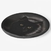 HAMbWG -カスタム紙プレート9" – 黒猫 ペーパープレート (アングル)
