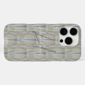 HAMbWG グレーゴールドグラデーションモノグラム Case-Mate iPhoneケース (裏面 (横))