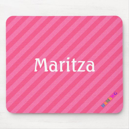 HAMbWG – コンピュータマウス – スイカ対角線 マウスパッド (正面)