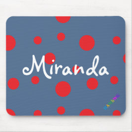 HAMbWG – コンピュータマウス – 赤水玉模様 マウスパッド