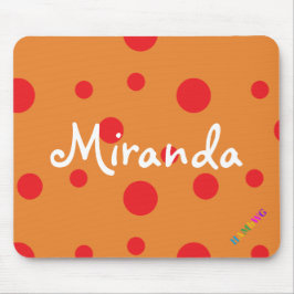 HAMbWG – コンピュータマウス – 赤水玉模様 マウスパッド