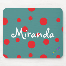 HAMbWG – コンピュータマウス – 赤水玉模様 マウスパッド