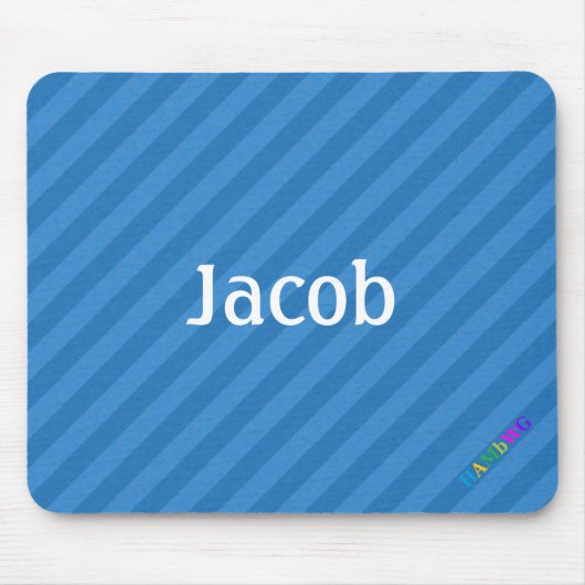 HAMbWG – コンピュータマウス – 青い対角線 マウスパッド (正面)