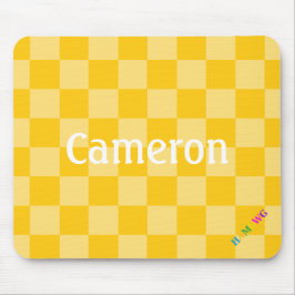 HAMbWG – コンピュータマウス – 黄市松模様に色 マウスパッド