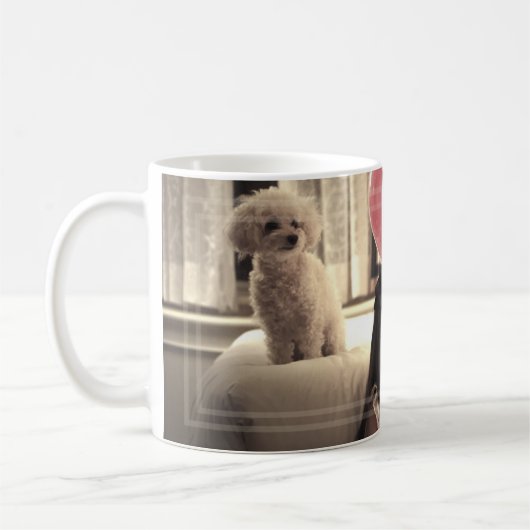 HAMbWG – コーヒーマグ – バロンと子犬の女の子 コーヒーマグカップ (左)