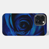 HAMbWG – ゴシックブルーバラ iPhoneケース (裏面横)