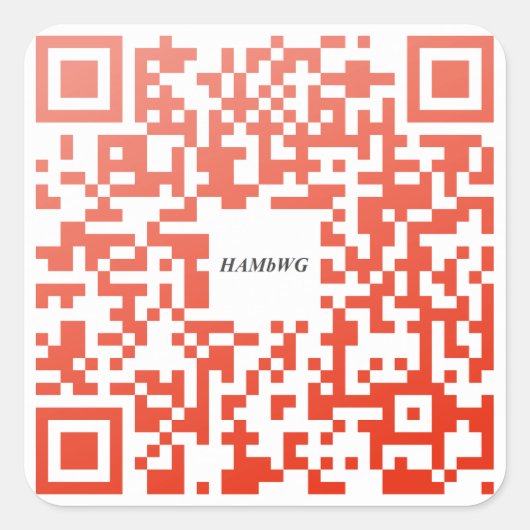 HAMbWG – シール – 赤QRロゴ (正面)