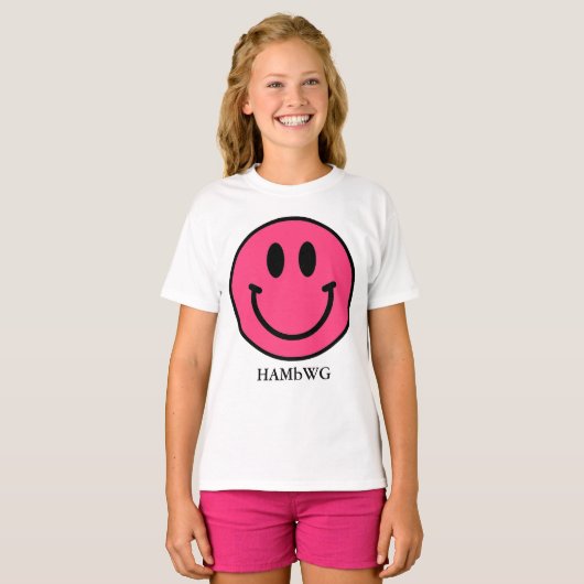 HAMbWG – ジャージー – ピンク Tシャツ (正面フル)