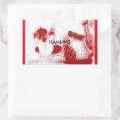 HAMbWG – スタンプ – Skate Boarders Resting - Red 長方形シール (バッグ)