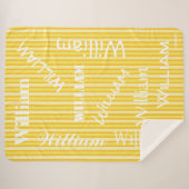 HAMbWG – ソフトフリース – お名前！ シェルパブランケット (正面(横))