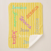 HAMbWG – ソフトフリース – お名前! シェルパブランケット (正面)