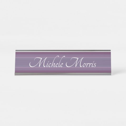 HAMbWG – デスク名プレート – プラムグラデーション デスクネームプレート (正面)