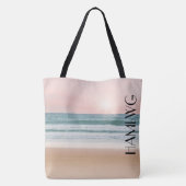 HAMbWG – トートバッグ – ピンクサンセットビーチ (裏面)