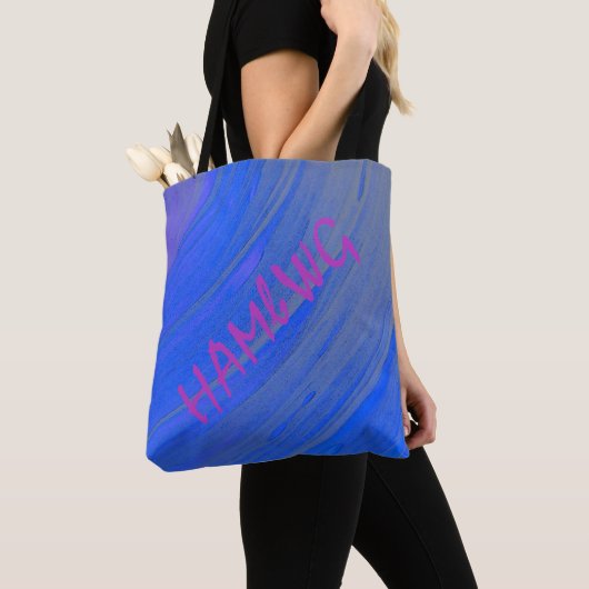 HAMbWG – トートバッグ – ブルーバイオレットスワールHAMbWG (クローズアップ)