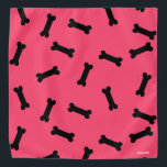 HAMbWG – バンダナ – 黒犬の骨と任意の色<br><div class="desc">HAMbyWhiteGlove - Doggy Bones Bandana – 背景は任意の色になることができる！ちょうどパーソナライズを選択！</div>