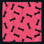 HAMbWG – バンダナ – 黒犬の骨と任意の色<br><div class="desc">HAMbyWhiteGlove - Doggy Bones Bandana – 背景は任意の色になることができる!ちょうどパーソナライズを選択!</div>