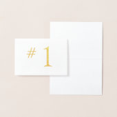 HAMbWG – フォイルのテーブル番号 箔カード (ディスプレー)