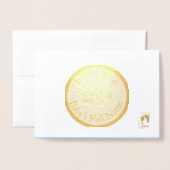 HAMbWG -ベビー発表 箔カード (封筒付き正面)