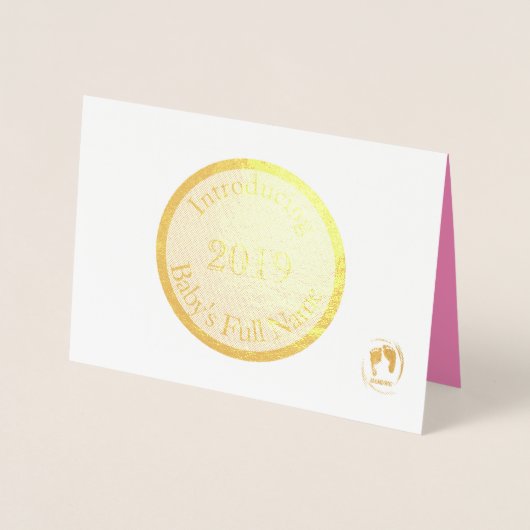 HAMbWG -ベビー発表 箔カード (正面)