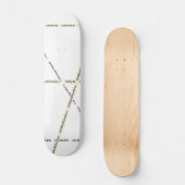 HAMbWG – ホワイトスケートボードとバーロゴ スケートボード (正面)