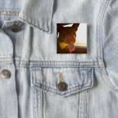 HAMbWG – ボタン – 車に乗る犬 缶バッジ (インサイチュ)