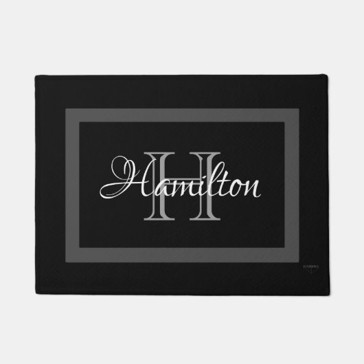 HAMbWG – 任意のカスタム色のドアマットと名前 ドアマット (正面)