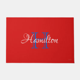 HAMbWG – 任意のカスタム色のドアマットと名前 ドアマット