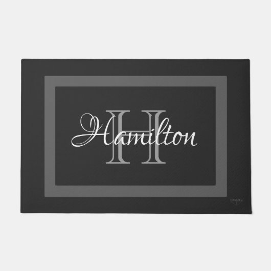 HAMbWG – 任意のカスタム色のドアマットと名前 ドアマット (正面)