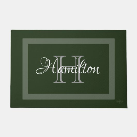 HAMbWG – 任意のカスタム色のドアマットと名前 ドアマット (正面)