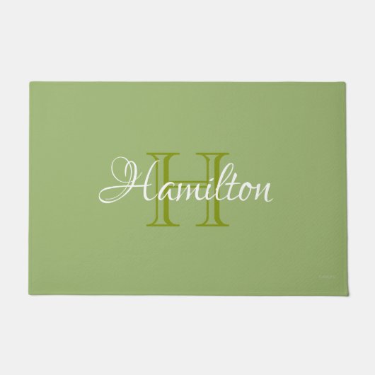 HAMbWG – 任意のカスタム色のドアマットと名前 ドアマット (正面)