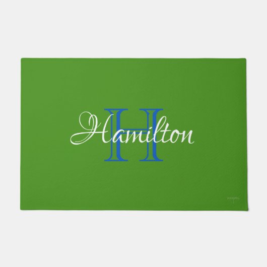 HAMbWG – 任意のカスタム色のドアマットと名前 ドアマット (正面)