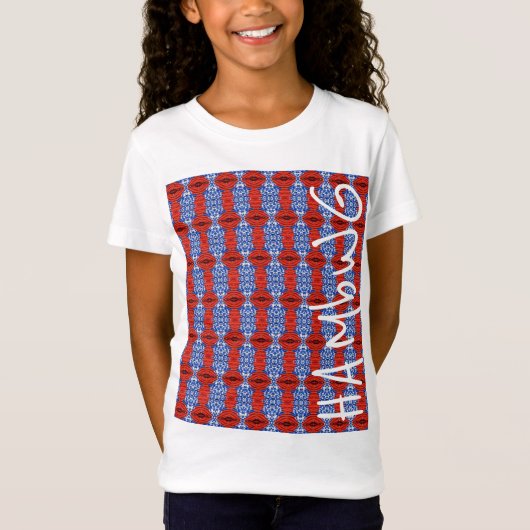 HAMbWG - 女子用Tシャツ - 赤 青 Tシャツ (正面)