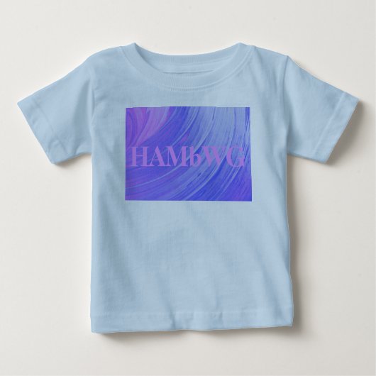 HAMbWG – 子供のTシャツ – 紫スワールwロゴ ベビーTシャツ (正面)