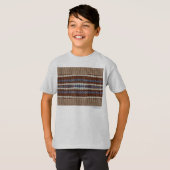 HAMbWG – 子供のTシャツ – Hipster Brown Blue Tシャツ (正面フル)
