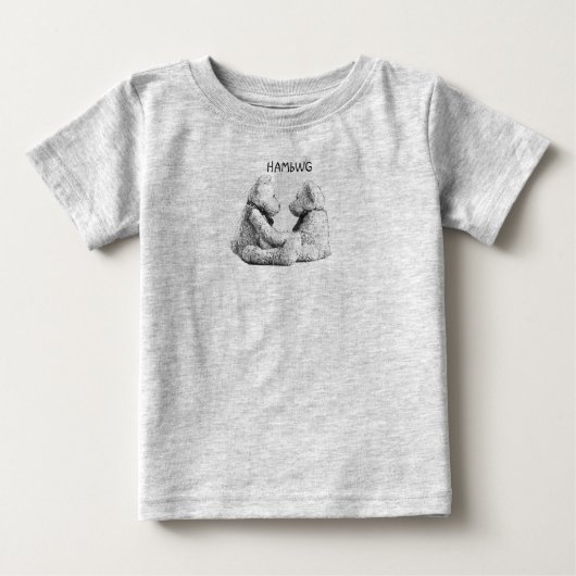 HAMbWG – 子供のTシャツ – Teddy Bear Love ベビーTシャツ (正面)