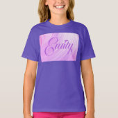 HAMbWG – 子供のTシャツ – Violet Swirl wロゴ Tシャツ (正面)