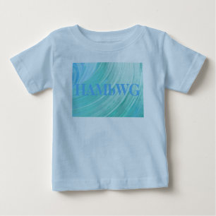HAMbWG - 子供用Tシャツ - アクアスワール w ロゴ ベビーTシャツ