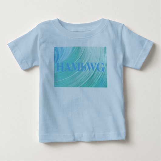 HAMbWG - 子供用Tシャツ - アクアスワール w ロゴ ベビーTシャツ (正面)