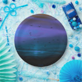 HAMbWG -紙プレート – ハロウィンサンセットブルー ペーパープレート (パーティー)