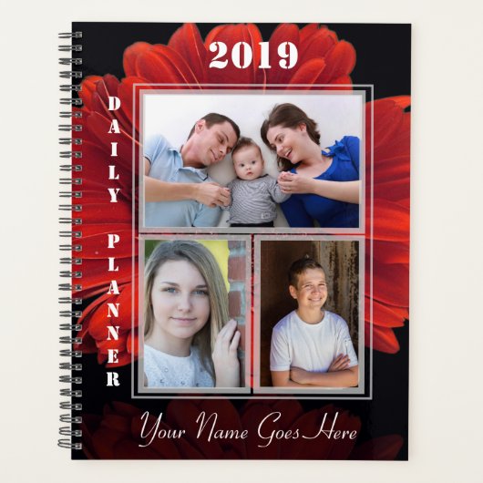 HAMbWG – 赤ガーベラ花 プランナー手帳 (正面)