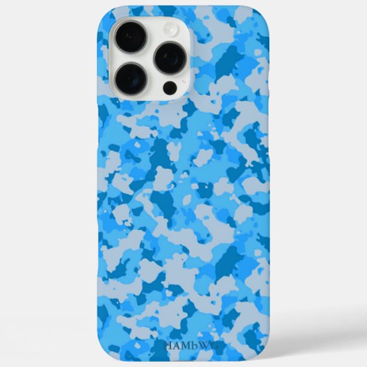 HAMbWG I pad - Blue Camouflage Case-Mate iPhoneケース (裏面)